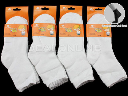 Crew Socks 12 Pairs/pack  Kids' 4-7 years Thin White