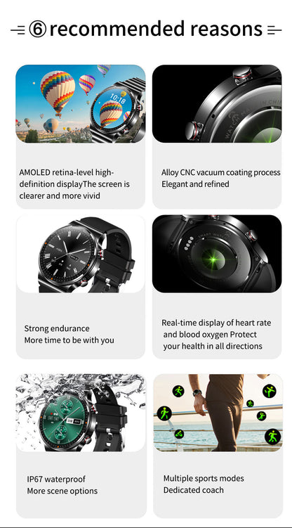 Black Watch Stainless Steel Strap-Christmas Gift