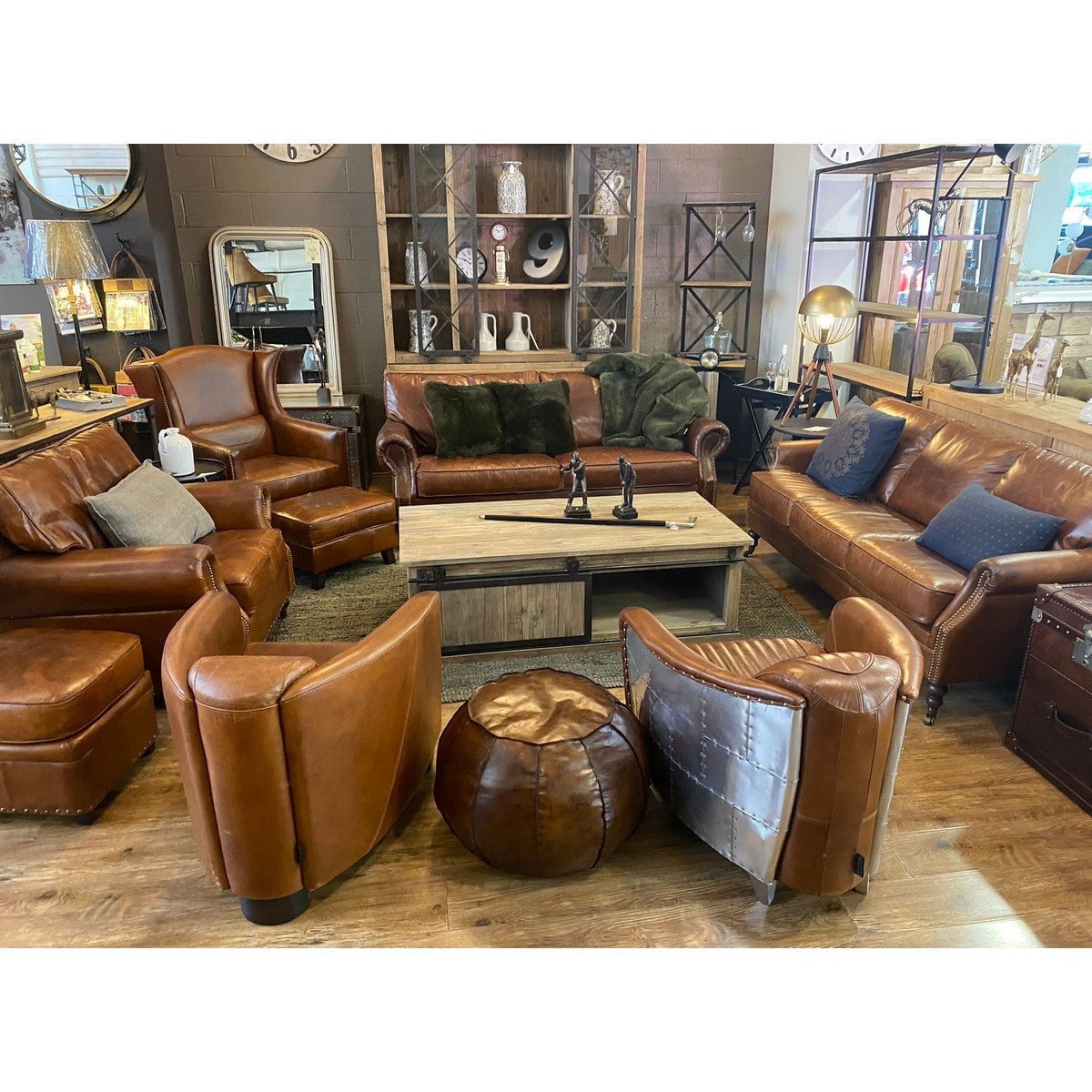 Online8 Kensington 3 Seater Sofa - Vintage Cigar Sofas