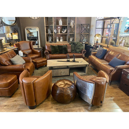 Online8 Kensington 3 Seater Sofa - Vintage Cigar Sofas