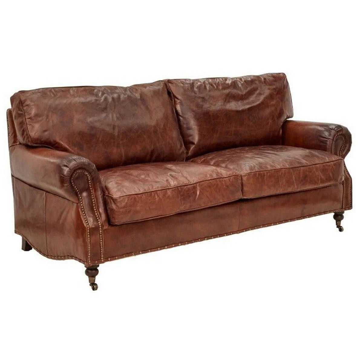 Online8 Kensington 3 Seater Sofa - Vintage Cigar Sofas