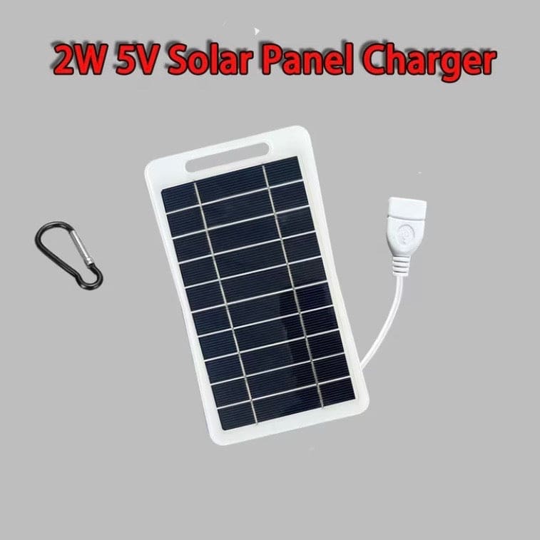 Solar Panel For Charging Devices - 2W/5V USB Output