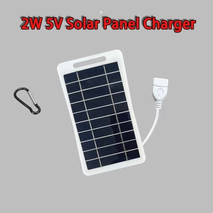 Solar Panel For Charging Devices - 2W/5V USB Output