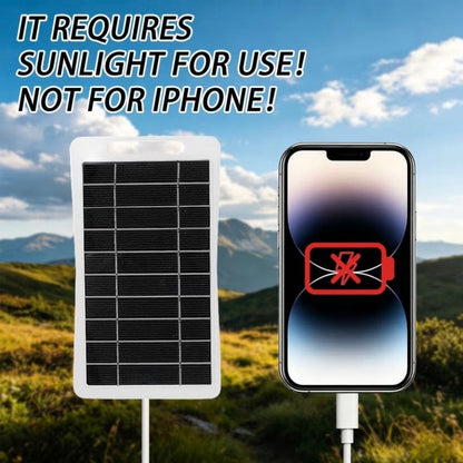 Solar Panel For Charging Devices - 2W/5V USB Output