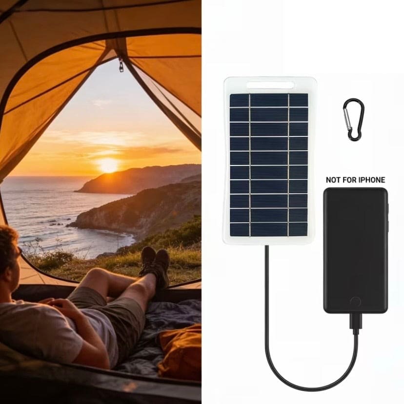 Solar Panel For Charging Devices - 2W/5V USB Output