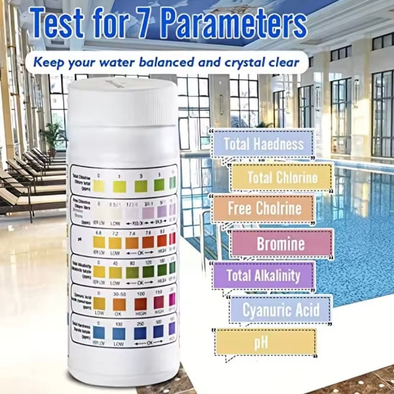 Spa / Hot Tub Water Quality Test Strips (x50) - 6 Variables