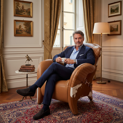 Stallion Vintage Leather Saddle Armchair