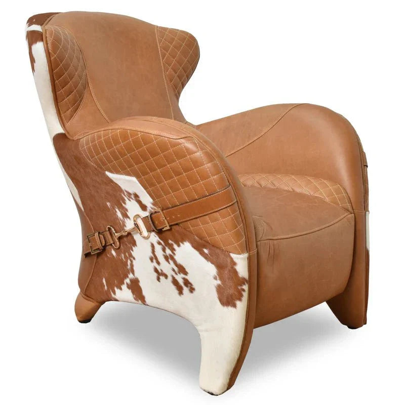 Stallion Vintage Leather Saddle Armchair at online8 furniture store Auckland