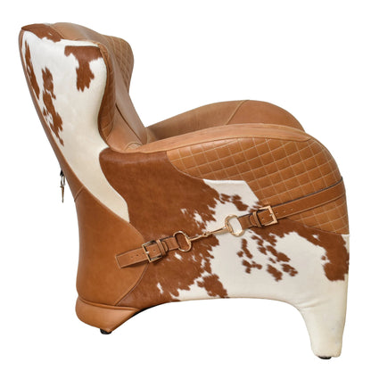 Stallion Vintage Leather Saddle Armchair at online8 furniture store Auckland