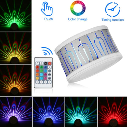 Led Wall Lights Colorful Night Lamp With Remote Control USB Charging