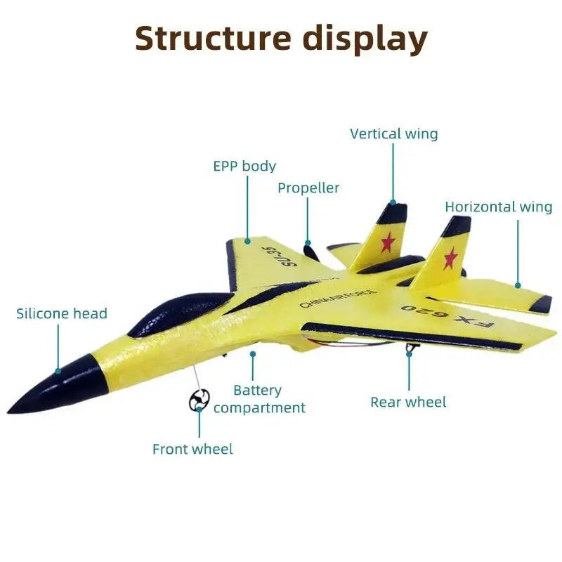 SU35 Remote Control Glider Aircraft FX620 FX820 2.4G with LED Lights