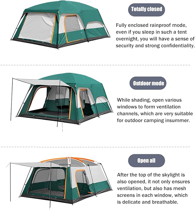 Clearance!!! Family Outdoor Camping Tent – Double Layer, Family Cabin Tent