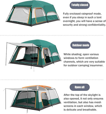 Clearance!!! Family Outdoor Camping Tent – Double Layer, Family Cabin Tent
