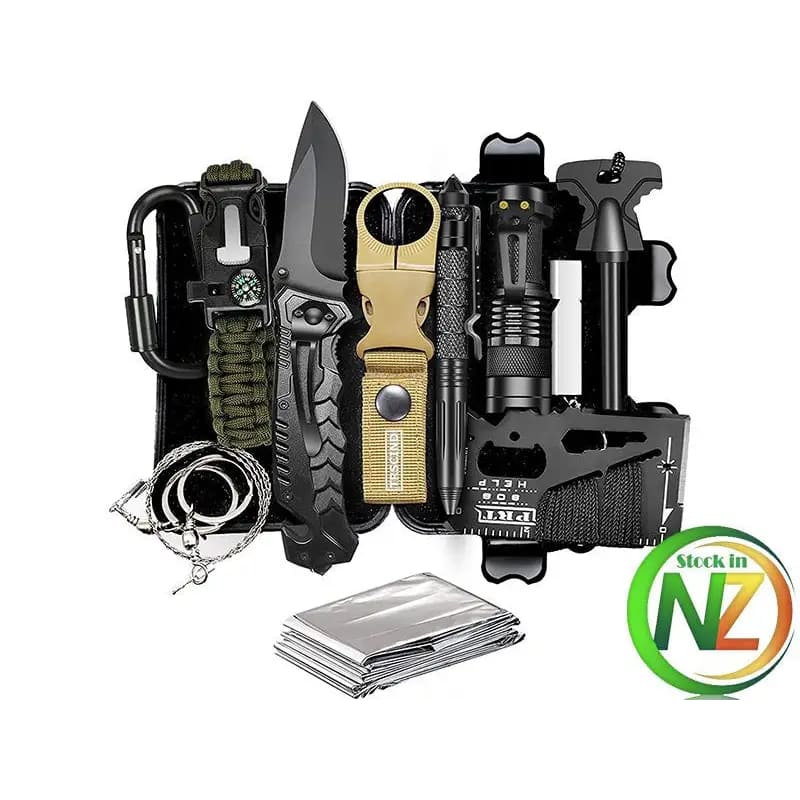 Survival Kit - 12pc With Waterproof Case