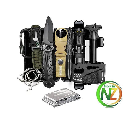 Survival Kit - 12pc With Waterproof Case