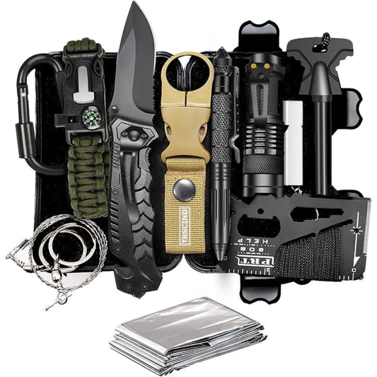 Survival Kit - 12pc With Waterproof Case