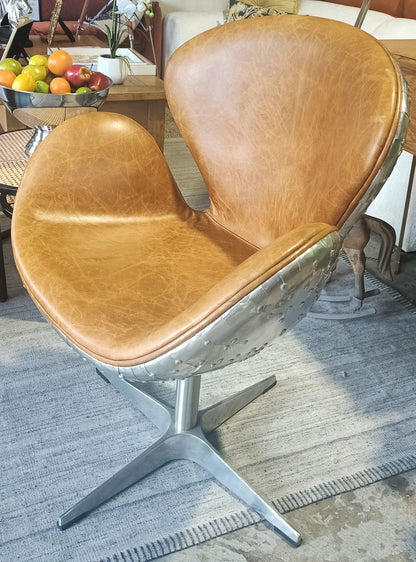 Online8 Boston Swivel Chair - Cuba Brown Swivel Chair