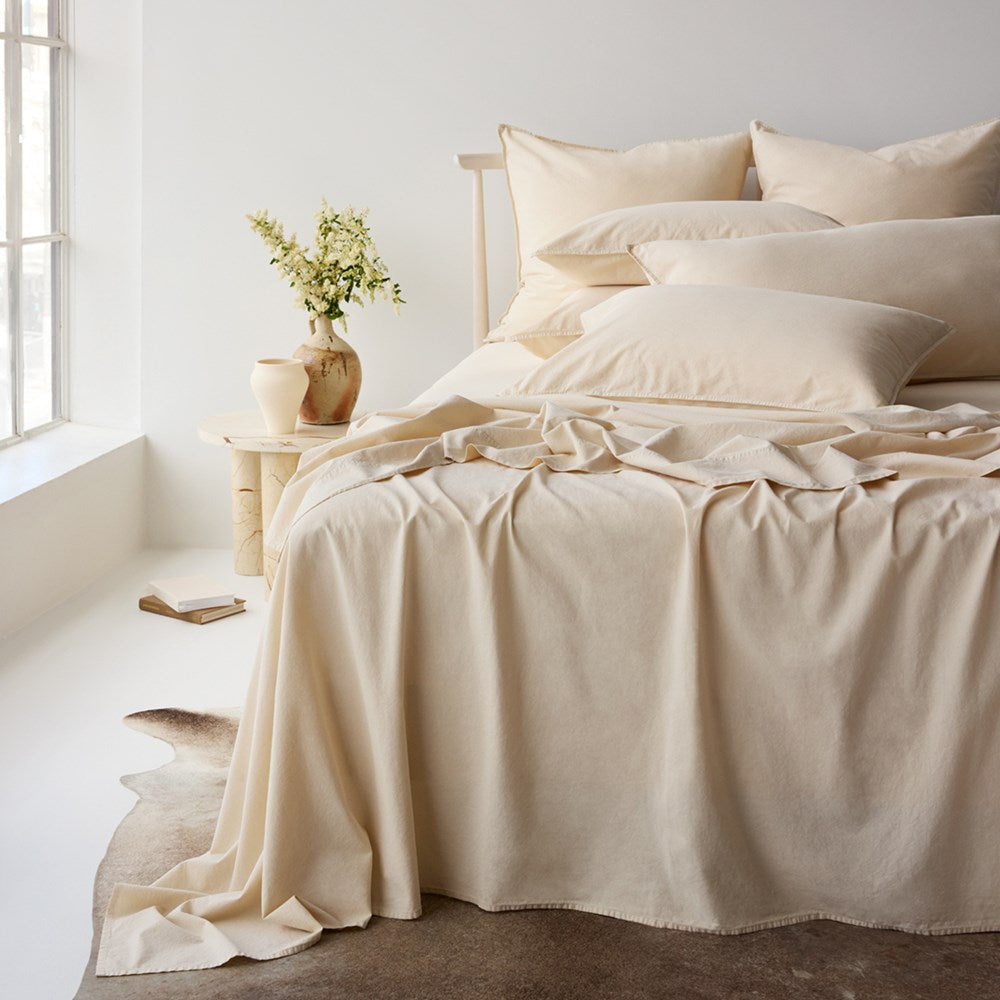 Vintage Look Cotton Flat Sheet