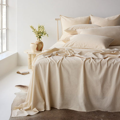 Vintage Look Cotton Flat Sheet
