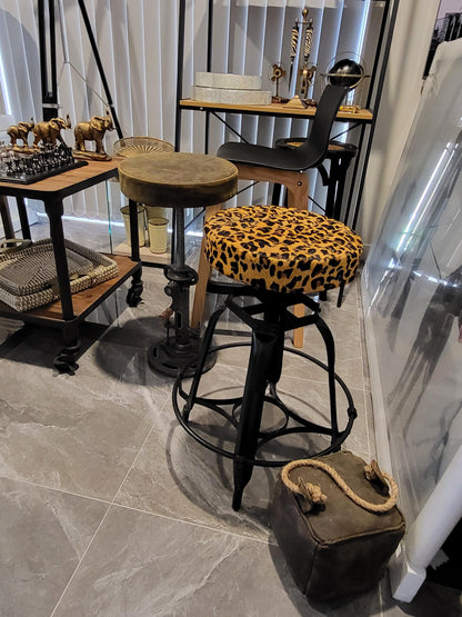 Online8 Leopard Print Barstool - Adjustable Height Table & Bar Stools