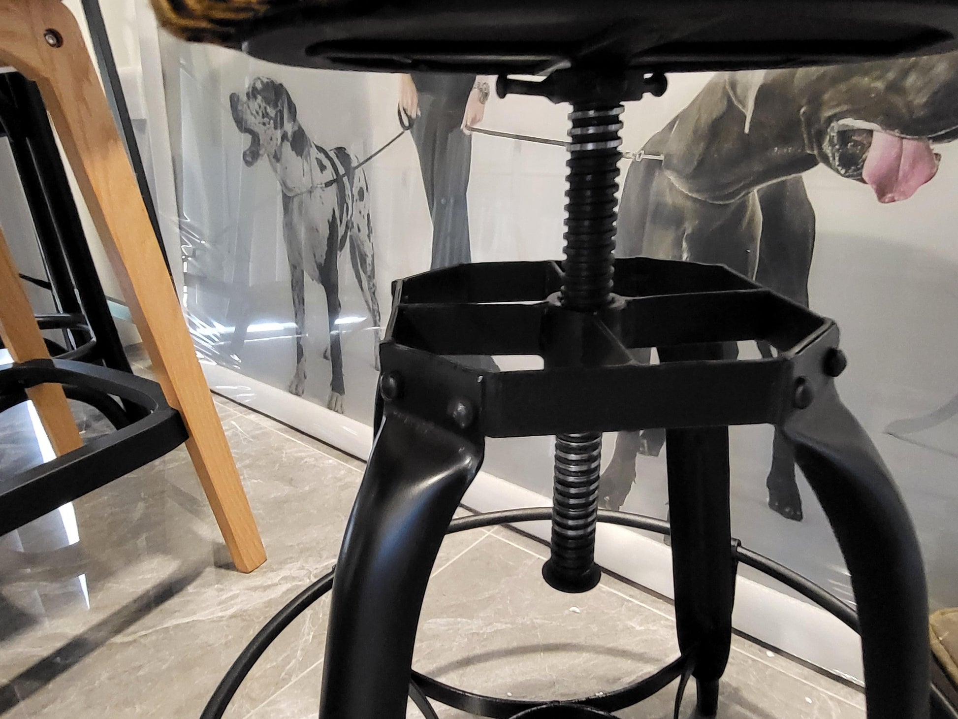 Online8 Leopard Print Barstool - Adjustable Height Table & Bar Stools