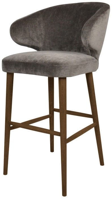 Online8 Venus Barstool Grey Chenille Table & Bar Stools