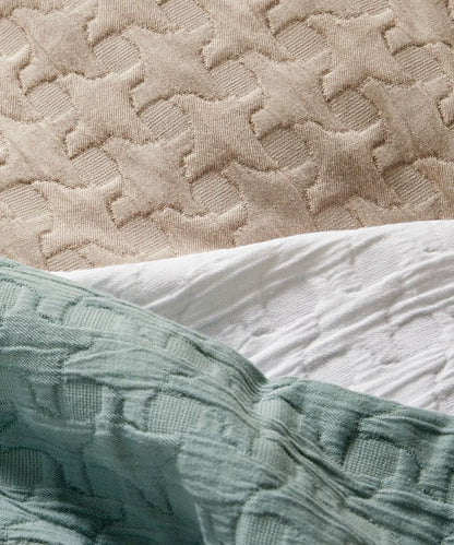 Portuguese DOTTI Cotton Jacquard Blanket set