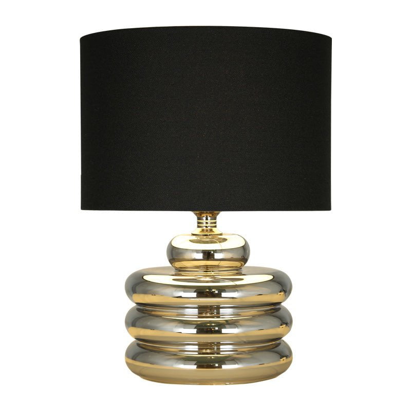 Tampico Table Lamp - Chrome + Black Shade at online8 furniture store Auckland
