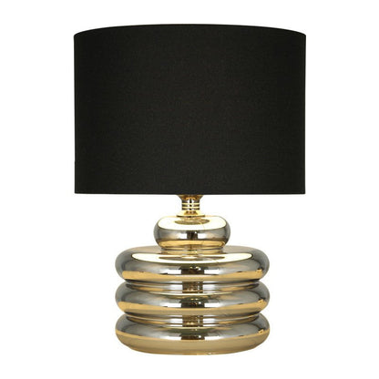 Tampico Table Lamp - Chrome + Black Shade at online8 furniture store Auckland