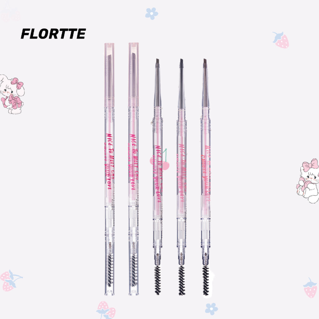 FLORTTE Nice To Meet Chu Slanted Eyebrow Pencil with Brush