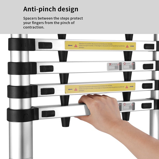 Ladder Telescopic Aluminium Extension Ladder 2.9m