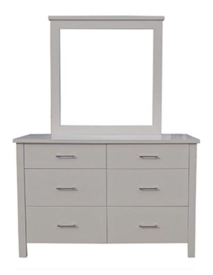 Tina 6 Drawer Dresser with Mirror at online8 furniture store Auckland
