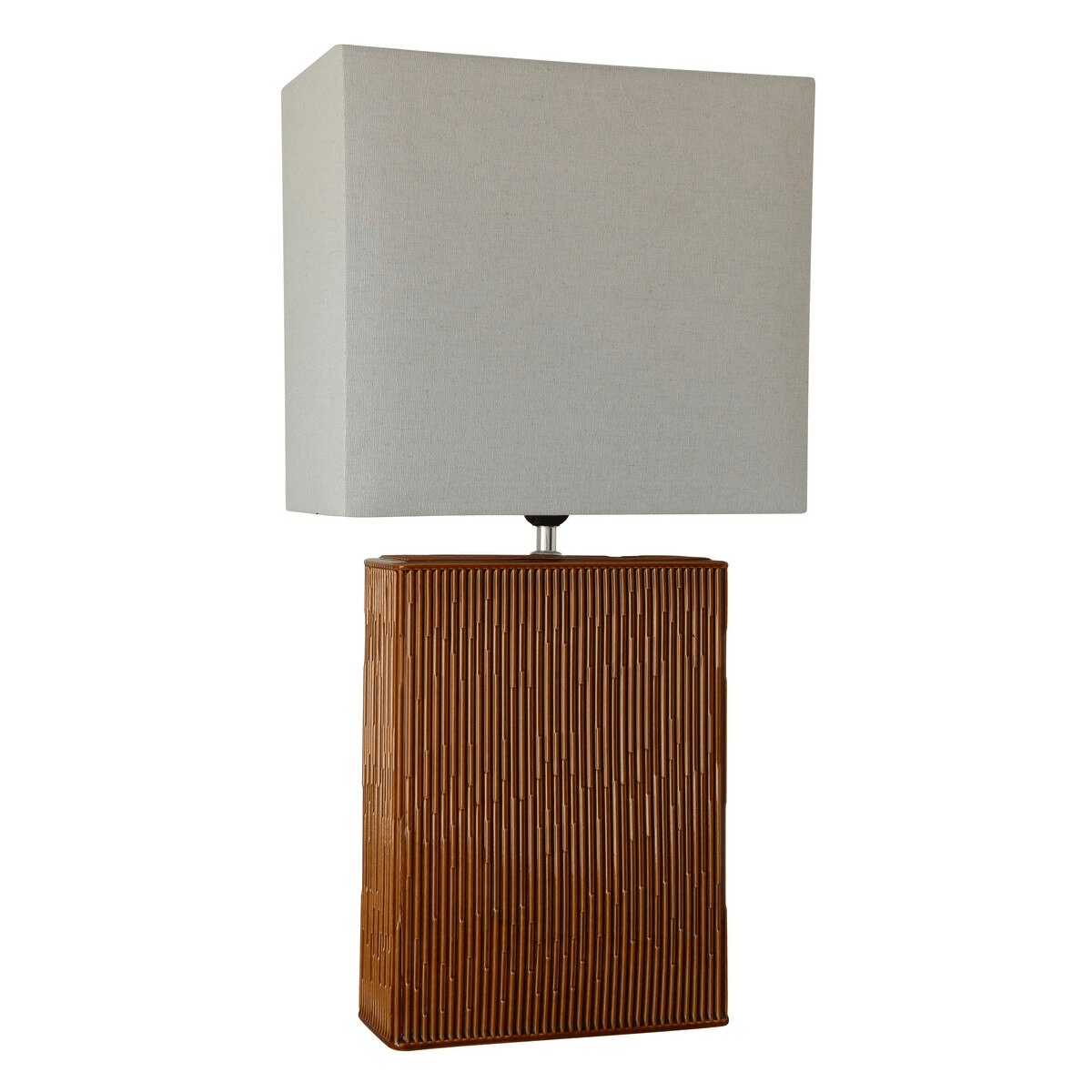 Tobacco Ceramic Table Lamp W/ Linen Shade at online8 furniture store Auckland