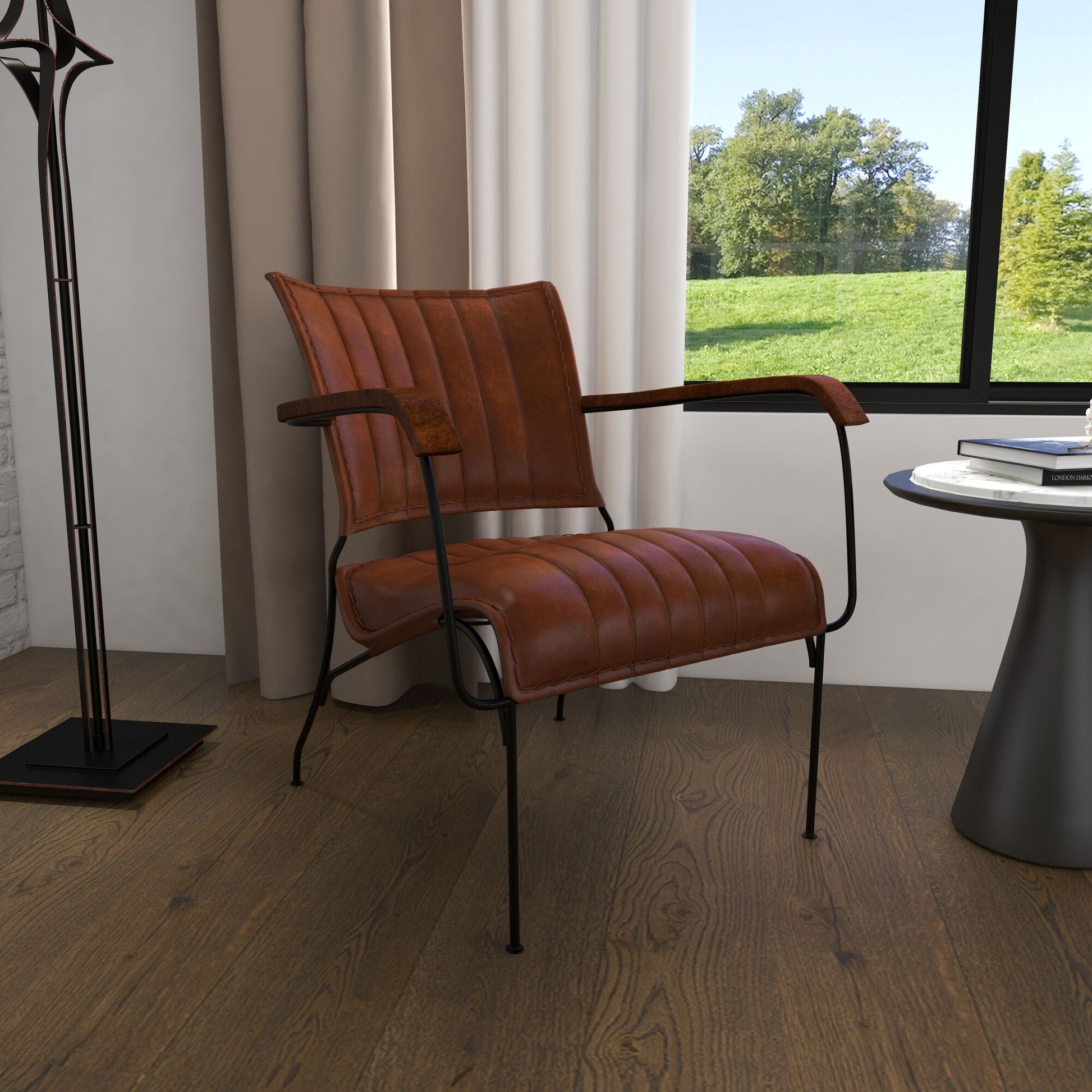 Leather Armchair | Casual Chair | Lounge Chair | Cigar Room Chair at online8 furniture store Auckland