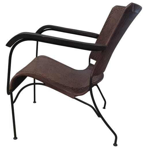 Tobago Mid Century Leather Armchair at online8 furniture store Auckland