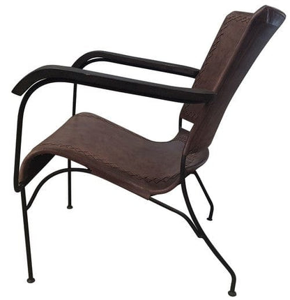 Tobago Mid Century Leather Armchair at online8 furniture store Auckland