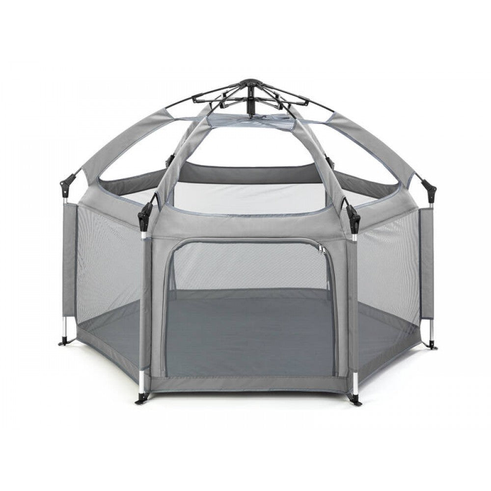 Baby Playpen Kids Tent Carrying Bag Portable Play Yard Toddlers (Grey)