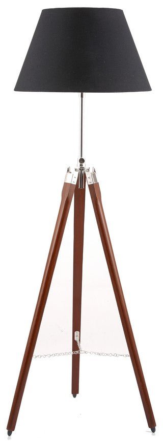 Tripod Floor Lamp with Black Shade at online8 furniture store Auckland