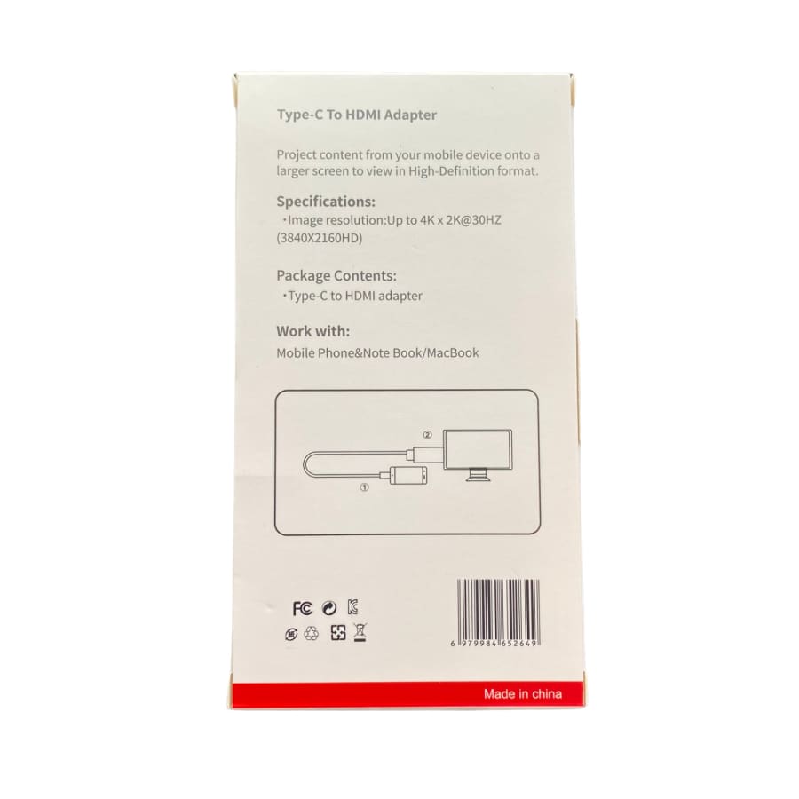 Type C to HDTV Cable