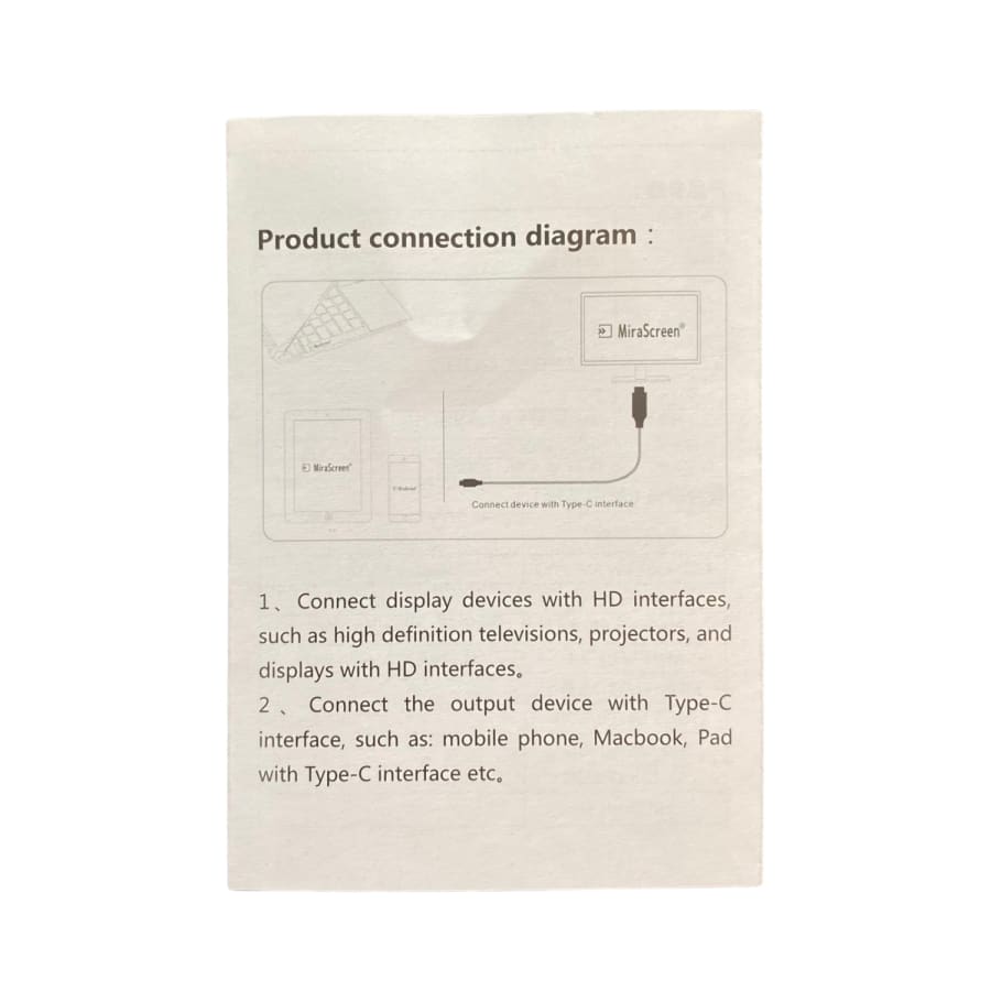 Type C to HDTV Cable