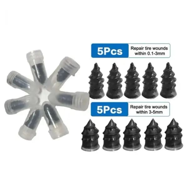 Tyre Puncture Repair Screws (5 x small & 5 x large)