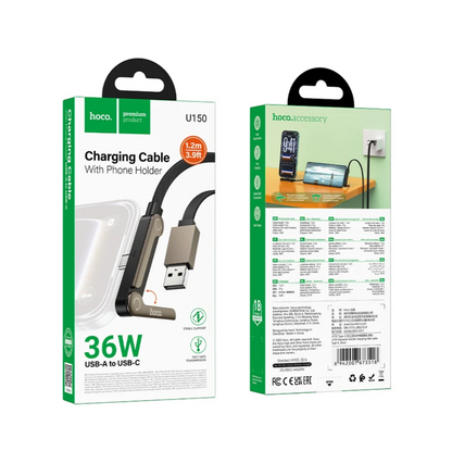 USB-A to USB-C 36W Fast Charging Cable with Kickstand (U150)