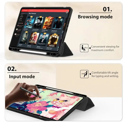 Ultra-Thin PU Leather Magnetic Case with Pencil Holder for Samsung Galaxy Tab A11+ – Full Body Protective Folio Cover
