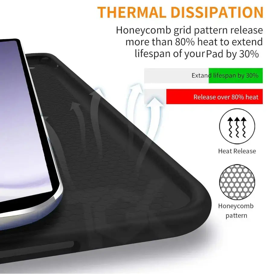 Ultra-Thin PU Leather Magnetic Case with Pencil Holder for Samsung Galaxy Tab A11+ – Full Body Protective Folio Cover