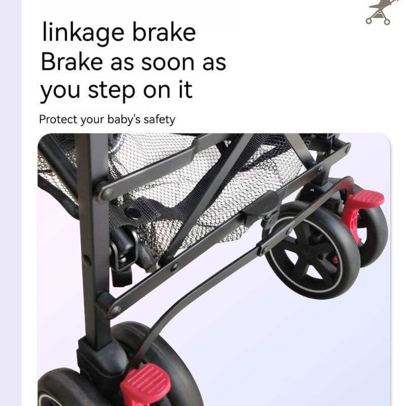 Comfortable & Portable Baby Umbrella Stroller with a Rain Cover-Black