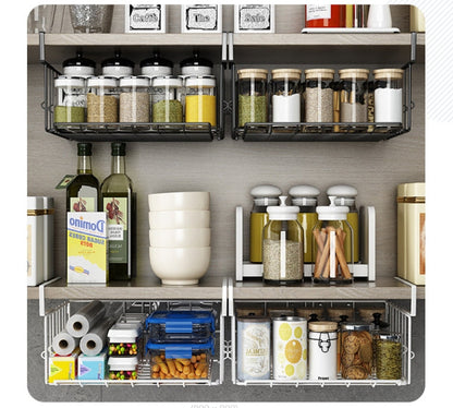 2Pack Under Shelf Storage Basket Hanging Wire Basket Shelves