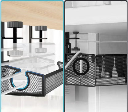 Under Desk Cable Management Tray Black