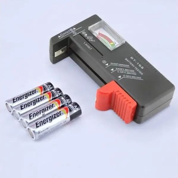 Universal Battery Tester For AA, 9V, Button Type Batteries