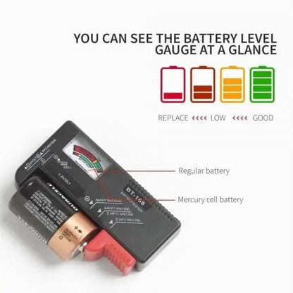 Universal Battery Tester For AA, 9V, Button Type Batteries