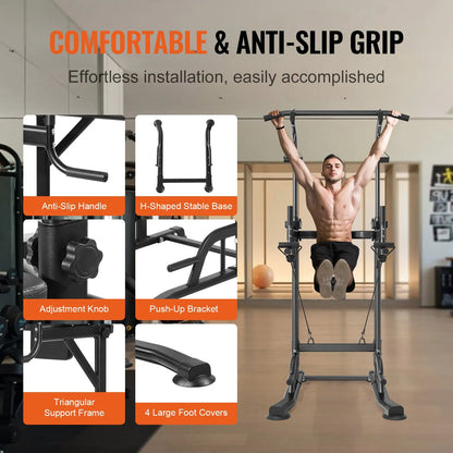 Adjustable Chin Up Pull Up Power Tower Station Workout